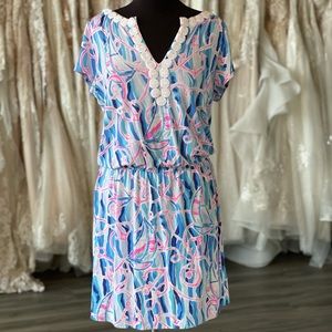Lilly Pulitzer Skort/romper Skim Blue Reel Nautic
